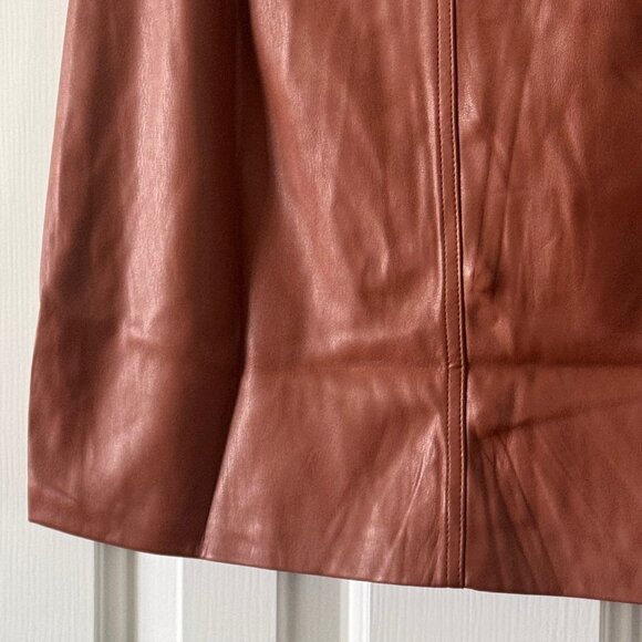 New Lulus Most Fab Clay Vegan Leather Mini Skirt Size S Small - Picture 13 of 16